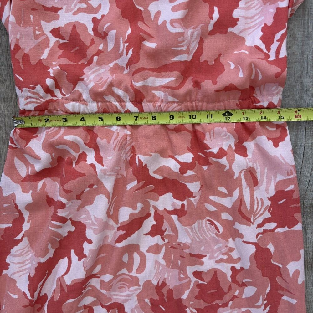 NINE WEST Womens Halter Floral Dress Size L Tiered Ruffle Resort Wedding Guest - Picture 14 of 16